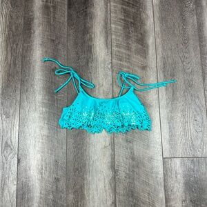 VS‎ Teal Flounce Swim Top